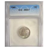 1960 Dime ICG MS67