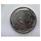 1939-D Silver 5 Mark Germany