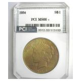 1934 Peace MS66+ LISTS $7000