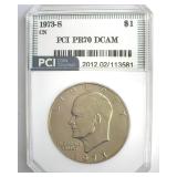 1973-S CN Ike PR70 DCAM LISTS $3700