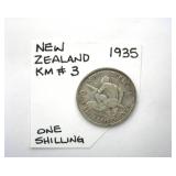 1935 Shilling New Zealand KM 3