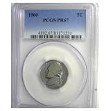 1960 Nickel PCGS PR67 Iridescent Toning