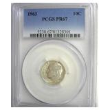 1963 Dime PCGS PR67