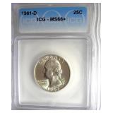 1961-D Quarter ICG MS66+ LIST $575