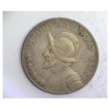 1930 Silver 1/2 Balboa Panama Soft Golden Toning