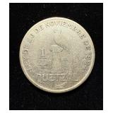 1926 1/4 Quetzal VF+ Silver Rare