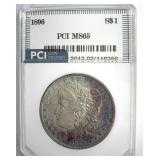 1896 Morgan PCI MS65 Fantastic Toning