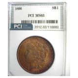 1896 Morgan PCI MS65 Great Toning