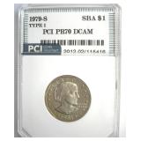 1979-S T1 Susan B Anthony PCI PR70 DCAM