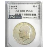 1971-S Silver Ike PR70 DCAM LISTS $475