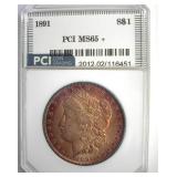 1891 Morgan MS65+ LISTS $4500