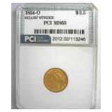 1854-O Gold $2.50 MS63 LISTS $26500