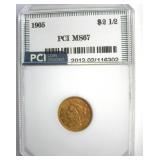 1905 Gold $2.50 MS67 LISTS $3150