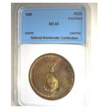 1936 Peso NNC MS64 Philippines