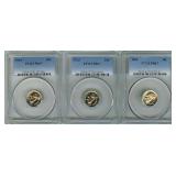 1960 1963 1964 Dime PCGS PR67 3 Pc Lot