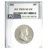 1962 Franklin PR70 DCAM LISTS $3850 IN 69DC