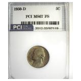 1950-D Nickel MS67 FS LISTS $550
