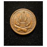 Civil War Token UNC Brown