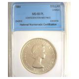 1964 Dollar NNC MS69 PL Confederation Meetings