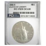1986-S S$1 Statue of Liberty PCI PR70 DCAM