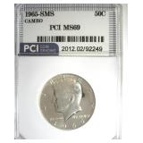 1965-SMS Kennedy MS69 CAM LISTS $2500 IN 68CAM