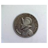 1931 Silver 1/10 Balboa Panama Nice Toning