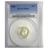 1964 Dime PCGS PR69