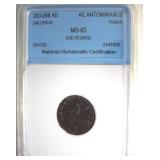 253-268 AD Gallienus MS63 Ancient Rome