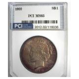 1922 Peace PCI MS65 Nice Toning