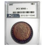 1887 Morgan PCI MS65+ Fantastic Color