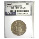 1986-S 50c Statue of Liberty PCI PR70 DCAM