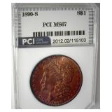 1890-S Morgan MS67 LISTS $20000