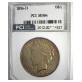 1934-D Peace MS64 LISTS $650