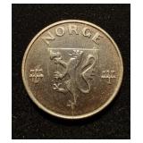 1944 5 Ore UNC Norge Scarce Ww2