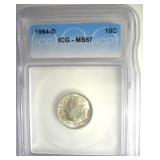 1964-D Dime ICG MS67
