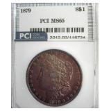 1879 Morgan MS65 LISTS $575