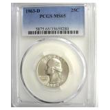1963-D Quarter PCGS MS65
