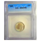1960 Dime ICG MS67 FB LISTS $425