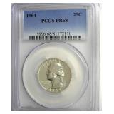 1964 Quarter PCGS PR68