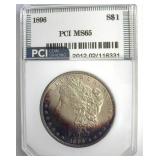 1896 Morgan PCI MS65 Impressive Toning