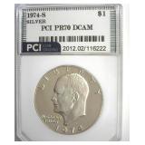 1974-S Silver Ike PR70 DCAM LISTS $600