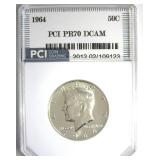 1964 Kennedy PR70 DCAM LISTS $2700 IN 69 DC