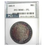 1881-S Morgan MS65+ PL LISTS $435