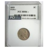 1913 T1 Nickel MS64+ LISTS $195