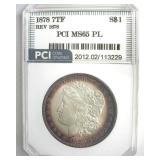 1878 7TF Rev 78 Morgan MS65 PL LISTS $2850