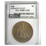 1836 Dollar PCI PR69 CAM Gobrecht Ni Copy