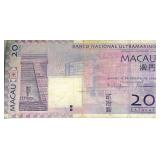 2005 20 Patacas Macau Bank Note