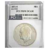 1971-S Silver Ike PR70 DCAM LISTS $475
