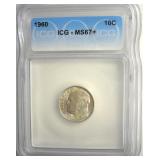 1960 Dime ICG MS67+