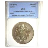 AH1187//12 Piastre NNC MS60 Osman III